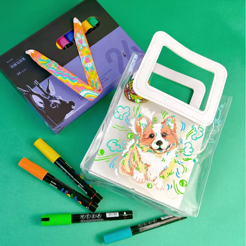 Non toxic color ink acrylic color marker colorful art marker pen set for school children