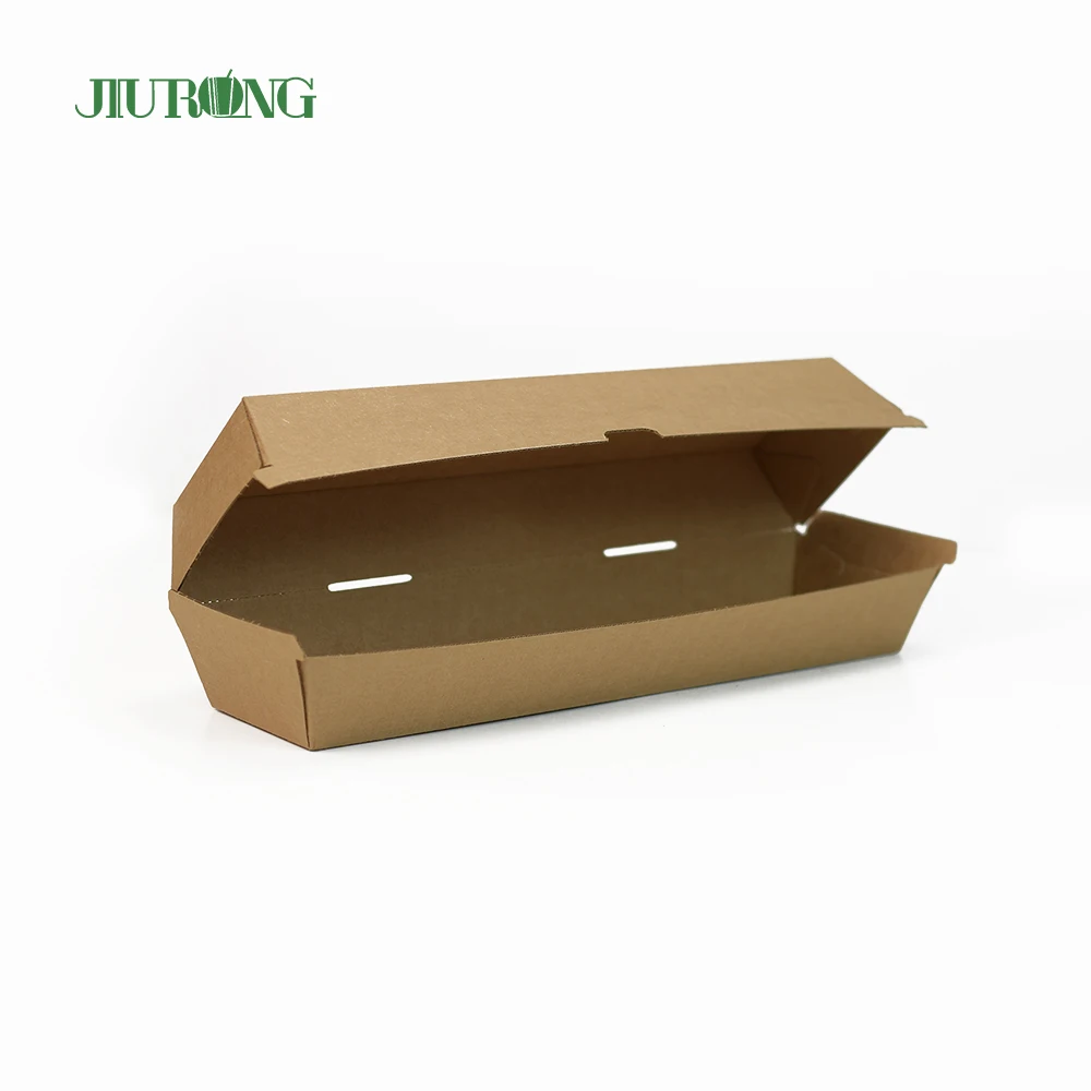 Host Sales  Environmentally Friendly Degradable Custom Recyclable Paper  Box for Hot Dog