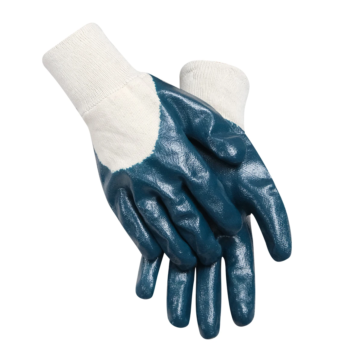 Comfortable Latex Rubber Gloves with Cotton Liner Durable Anti-Slip Wear Resistant Oil Proof for Safety Work General Purpose