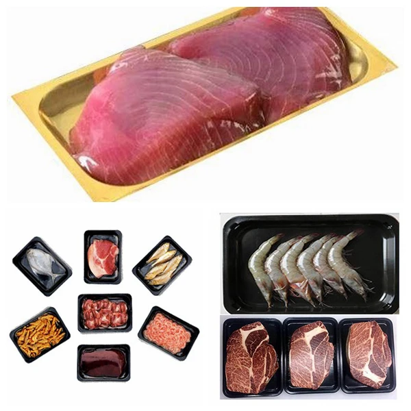 Semi-automatic multifunctional salmon vacuum skin packaging