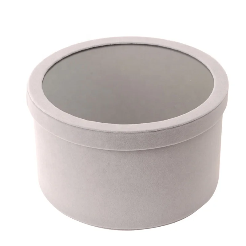 Ящик для цветов витрина цветочных композиций белая круглая коробка