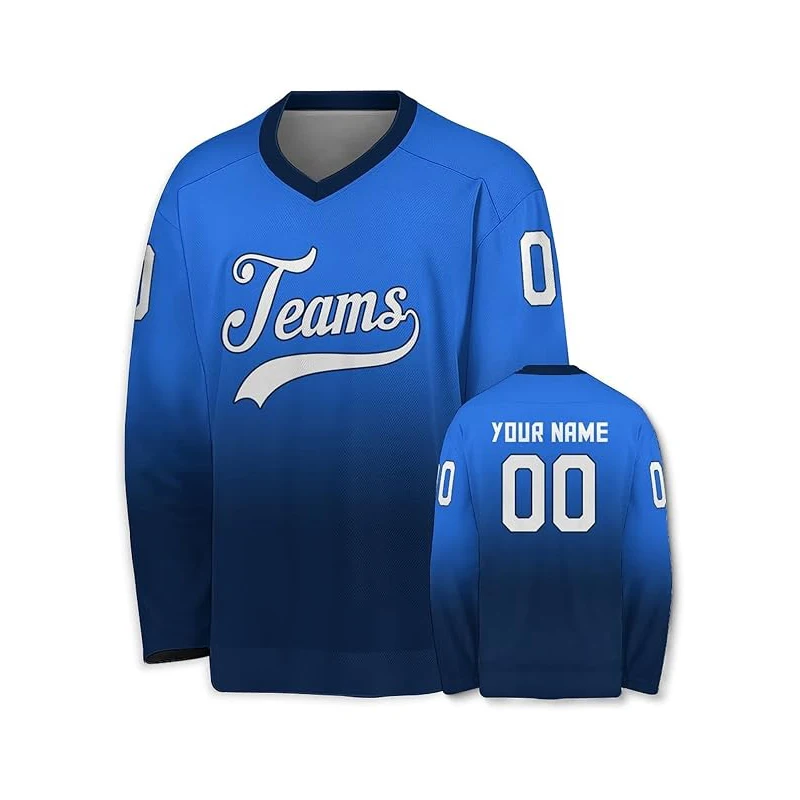 Custom Manufacturer Polyester Lacrosse Jersey Oversized Lightweight Fashion Sublimation Breathable Custom Ice Hockey Jersey