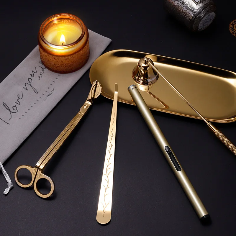 Оптовая продажа инструменты для свечей домашний ежедневный фитиль триммер набор 4 шт. триммеров