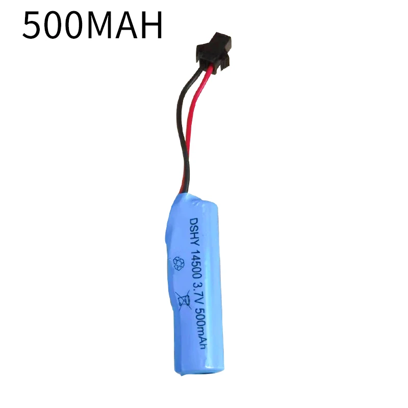 3.7V Lithium Ion Battery for RC Cars 14500 500mAh Li ion with SM Plug High Capacity Rechargeable lithium Battery