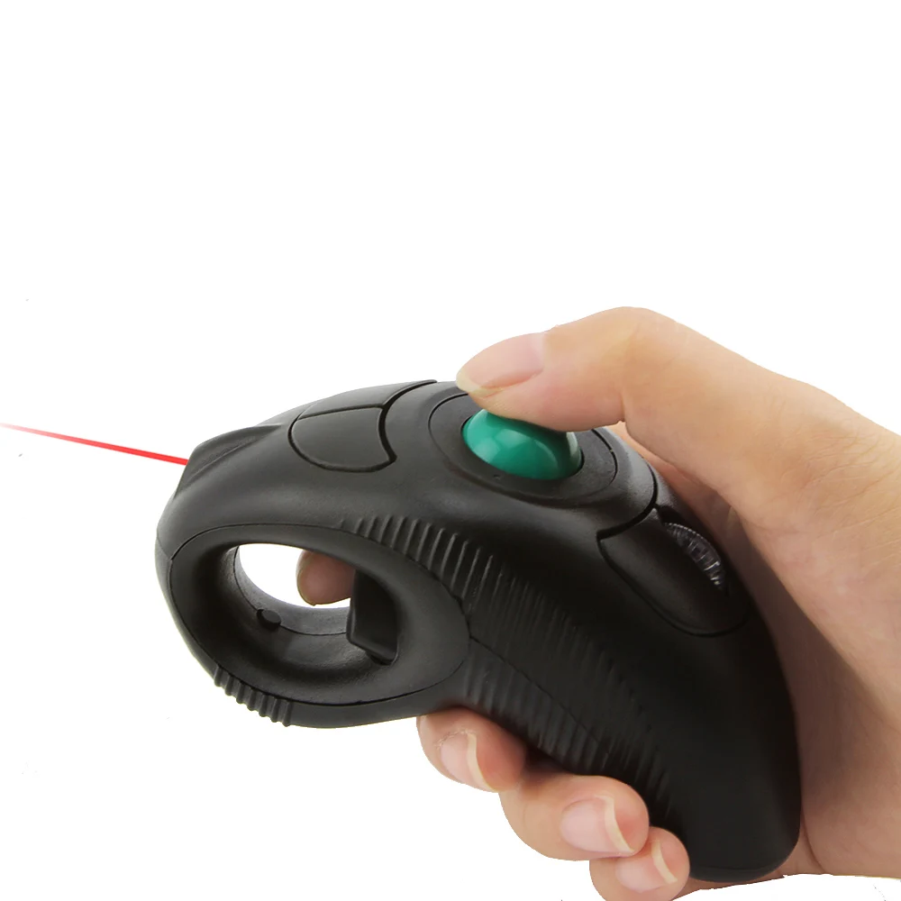 10M 2.4GHz Wireless Mice Finger USB Handheld Laser Mouse for TV Maus Optical Track Ball Mouse