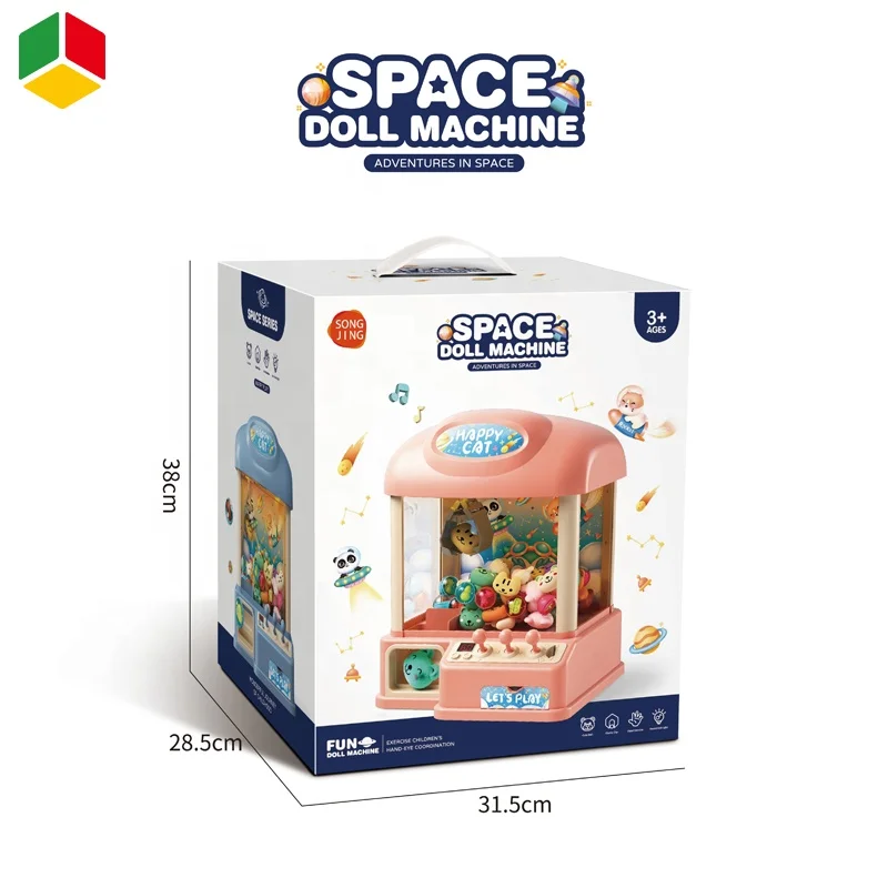 Карамельные игрушки QS с индивидуальным принтом детский подарок плюшевая кукла захват конфет кран торговый автомат подсветкой