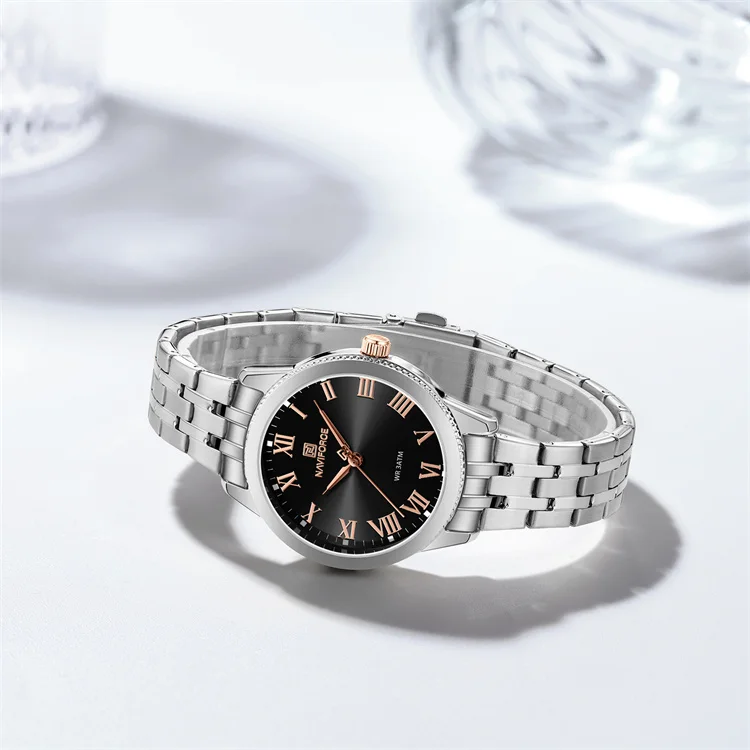 NAVIFORCE 5032 SBS China factory OEM high quality luxury fashion watch for women stainless steel band 30m waterproof wristwatch