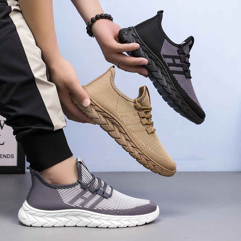 
2021 New Trending Anti-Slide Breathable Mesh Top Sportrunning Shoes For Mens 