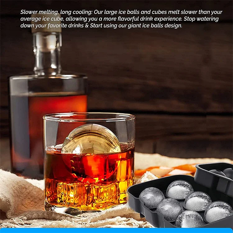 Ice cube mold custom designer shaped cute sphere black mini ball big large rose silicone ice