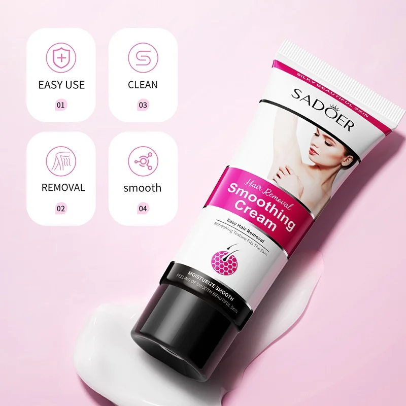 Whitening and cleaning of the skin, convenient and non-irritating hair removal cream