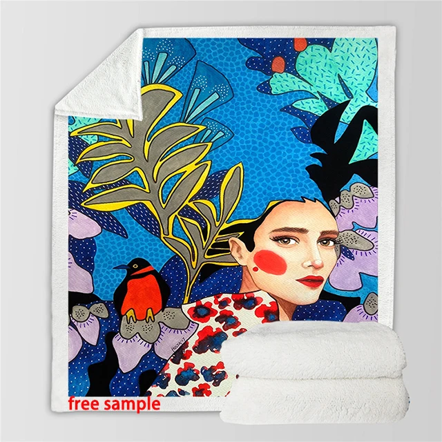 Cheap Price Wholesale Soft Sofa Warm Plaid Polar bohemian Sherpa Throw Blanket