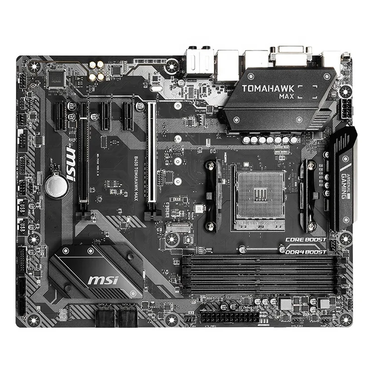 
Original MSI B450 TOMAHAWK MAX ATX Gaming Motherboard support AMD Ryzen 5 3600/3600X/3700X/1700X/2600/3500X CPU 