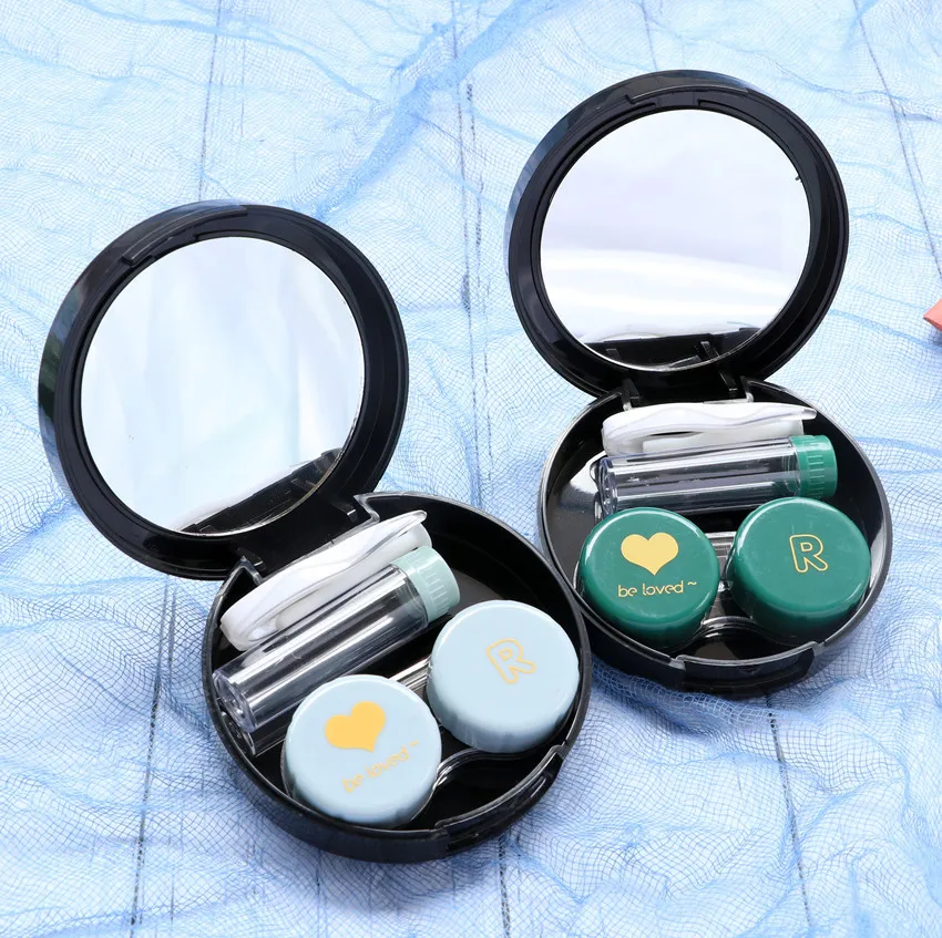 Eyeshare Custom Manually Colored Contact Lenses Case Cleaner Contact Lens Accessories Practical Contact Lens Case  Tweezers