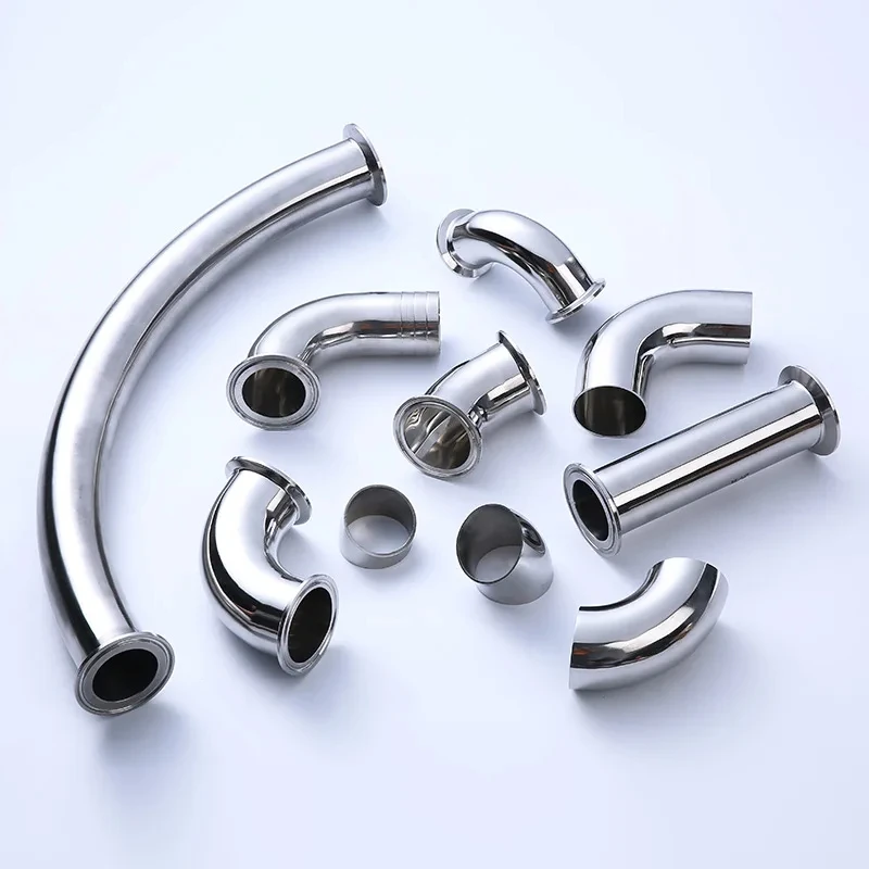 304 316l Quick Release Elbow External Polished water Stainless Steel Pipe Fittings 45 90 Degree Elbow pipe connection