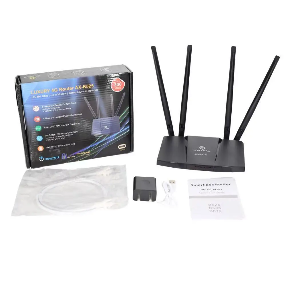 ALLINGE HMQ864 4G lte Wireless Wifi Router with sim card and 2 Lan Ports