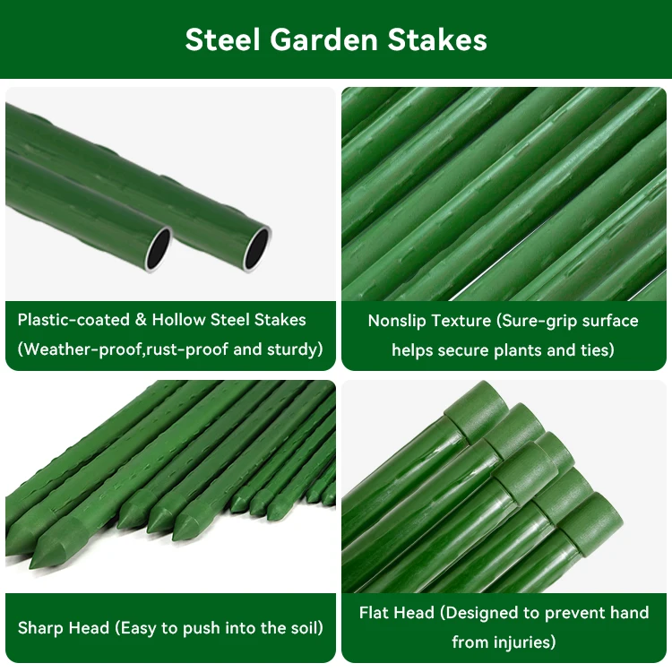 Powder Coated Tomato Spiral Wire Stakes Metal Growing Spiral Wire Support for Garden