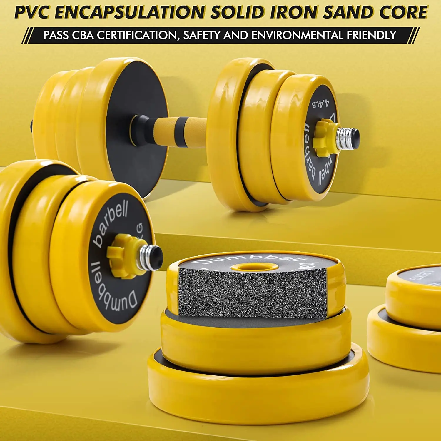 Hot Selling 30KG Musculation-acce Gym Equipment Cast Iron Adjustable Barbell Dumbbells Set