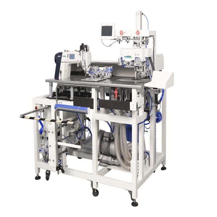 Retractable inner clamp Big capacity rotary hook minimum lubrication system Pocket Setter sewing machine