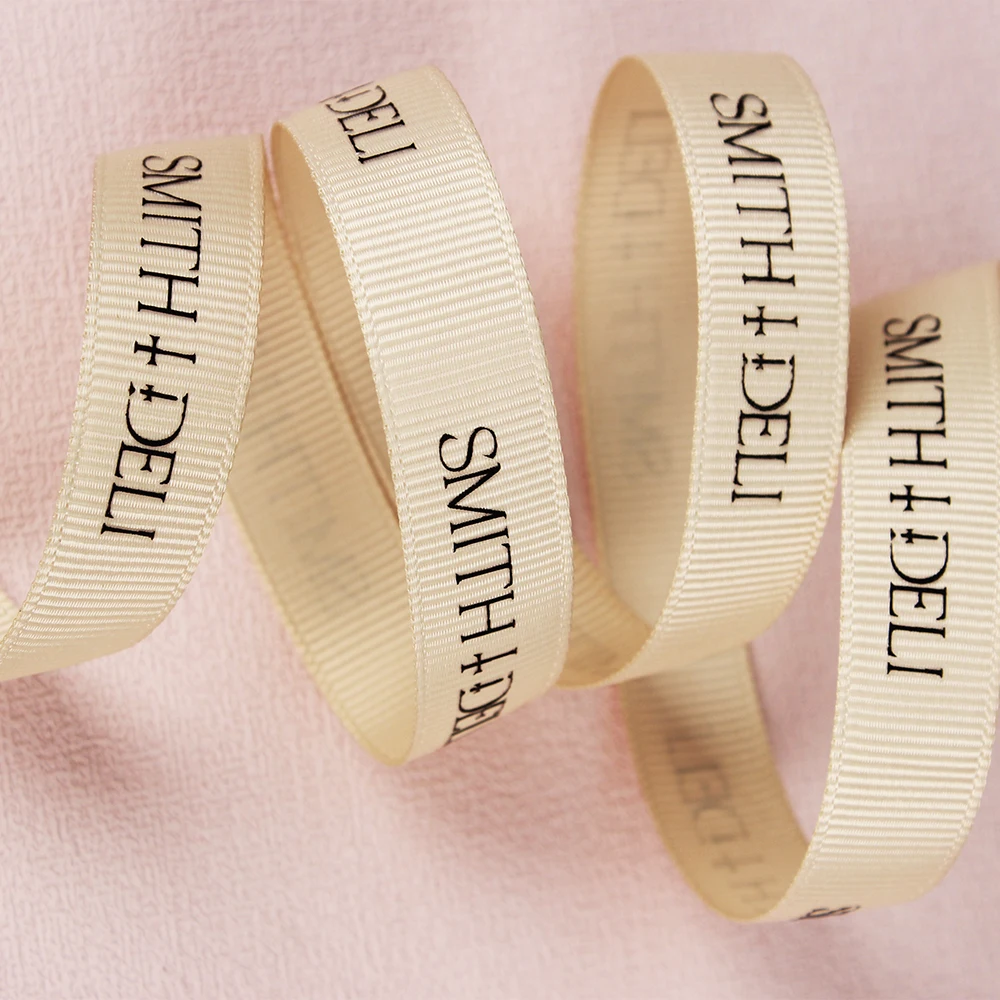 Factory Wholesale Flower Brooch  for Fabrics Basket Gift Packaging Ribbon Personalized Customization  Grosgrain Printing