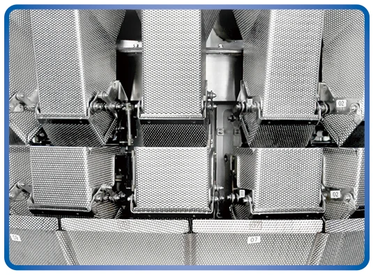 High accuracy  automatic 14 head meat food multihead weigher for chicken duck fish beef with screw feeding