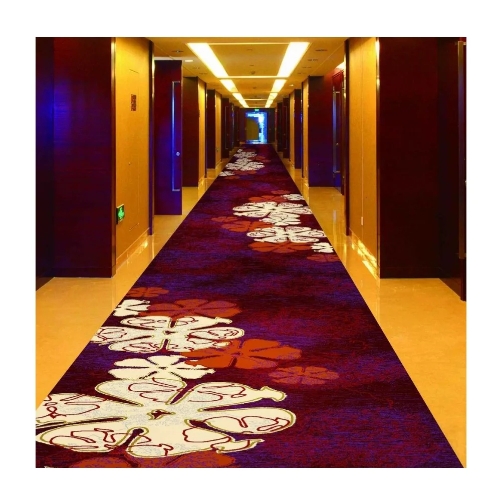 Kaili New Luxury Hotel Flooring Printing Axminster Carpet Customized Design 5 Star Home Hotel Room Nylon Wall-to-Wall Carpet