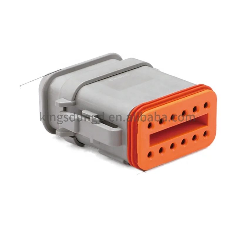 High quality automotive connector DT06-12S 12 Rectangular Connector - Housing Plug Grey  DT06-12S