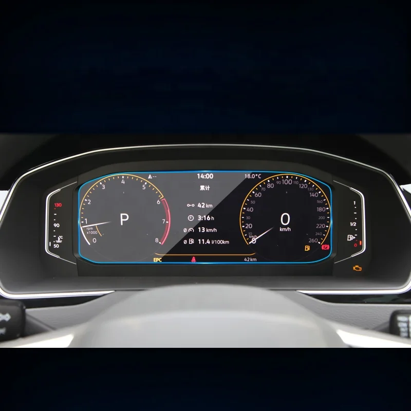 car interior accessories tempered glass navigation touch screen protector for Volkswagen Magotan instrument HD protective Film
