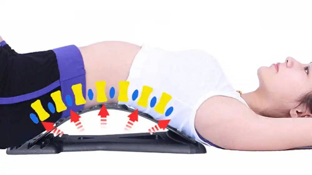 Multi-Level Lumbar Support Spine Deck with Magnetic Acupressure Points Back Cracker Effective for Scoliosis