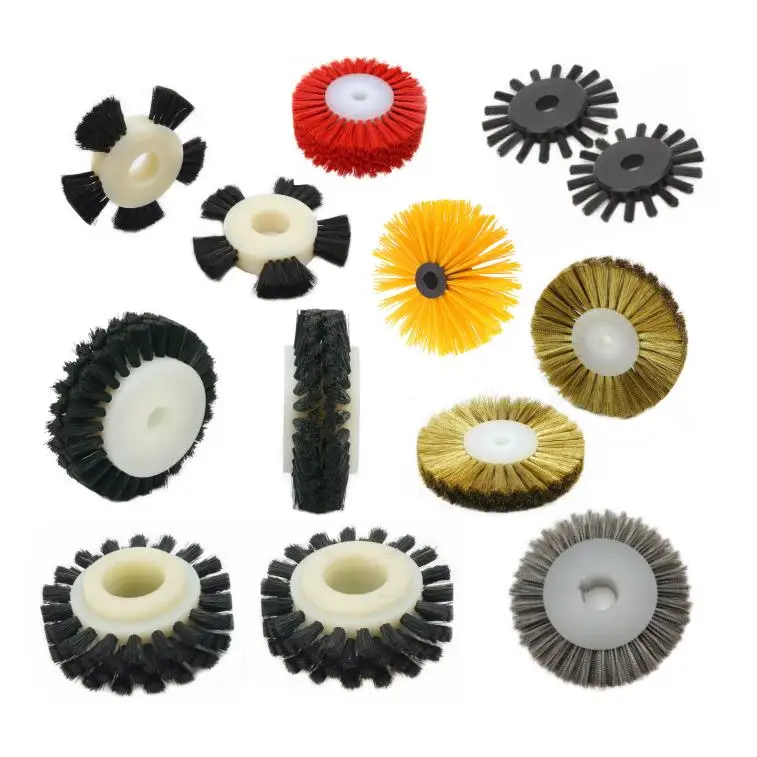 Customized Shape Rotary Nylon Steel Wire Brass Wire Polishing Wheel Brush