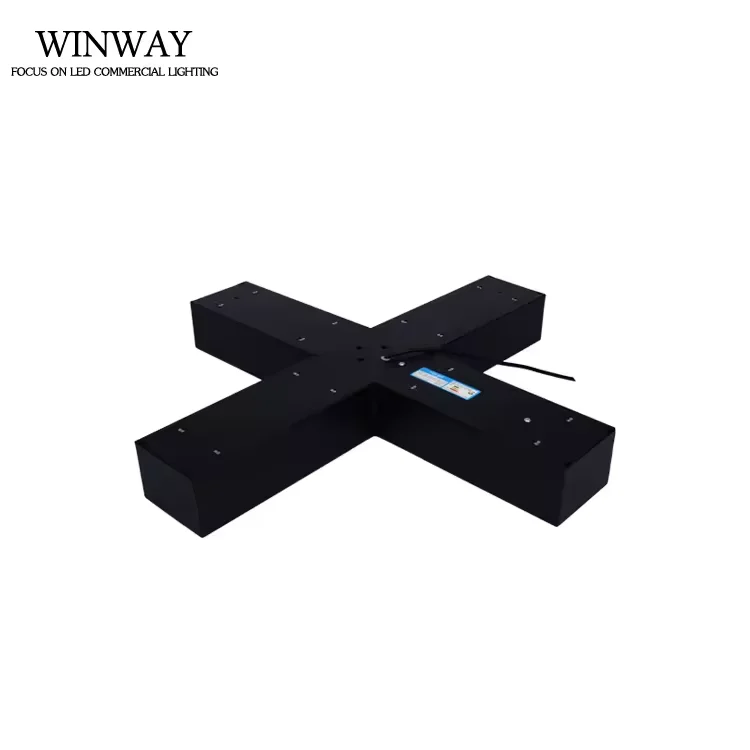 Office Modern Cross chandelier Architectural indoor decorative pendant X-Shaped LED linear lights