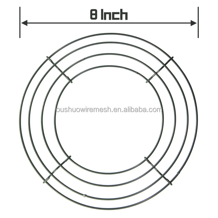 12' 14' 16' Flower Project  Work Wire Wreath Rings Christmas Hanging Frame for Home Decoration