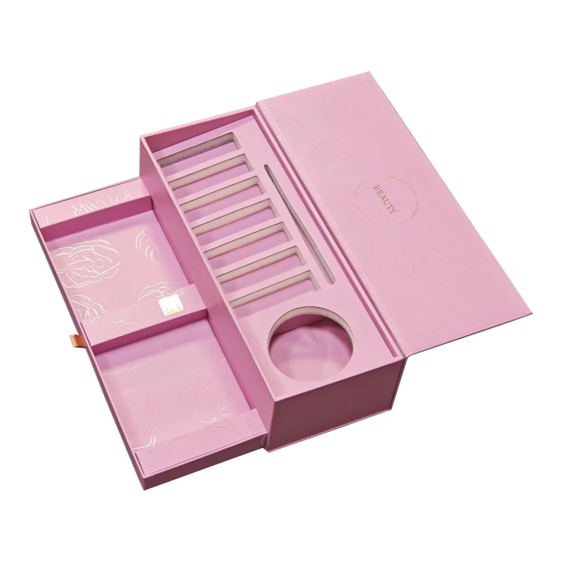 Custom Logo High-quality Two Layers Facial Mask Skin Care Products Set Packaging Luxury Cardboard Gift Box With Magnetic lid