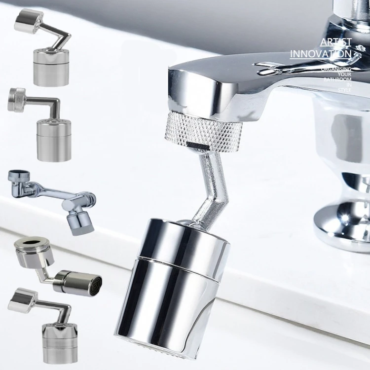 Universal Faucet Splash Guard Faucet Extender Connector 1080 Degrees