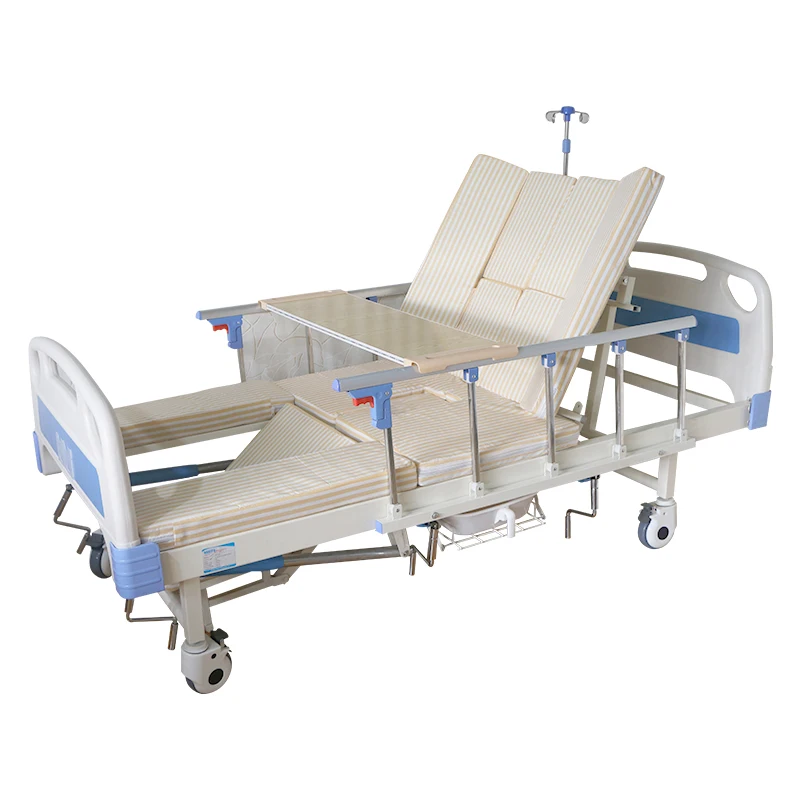 
Multifunctional nursing bed hospital bed for personal use with 4 rocking handle medical bed 