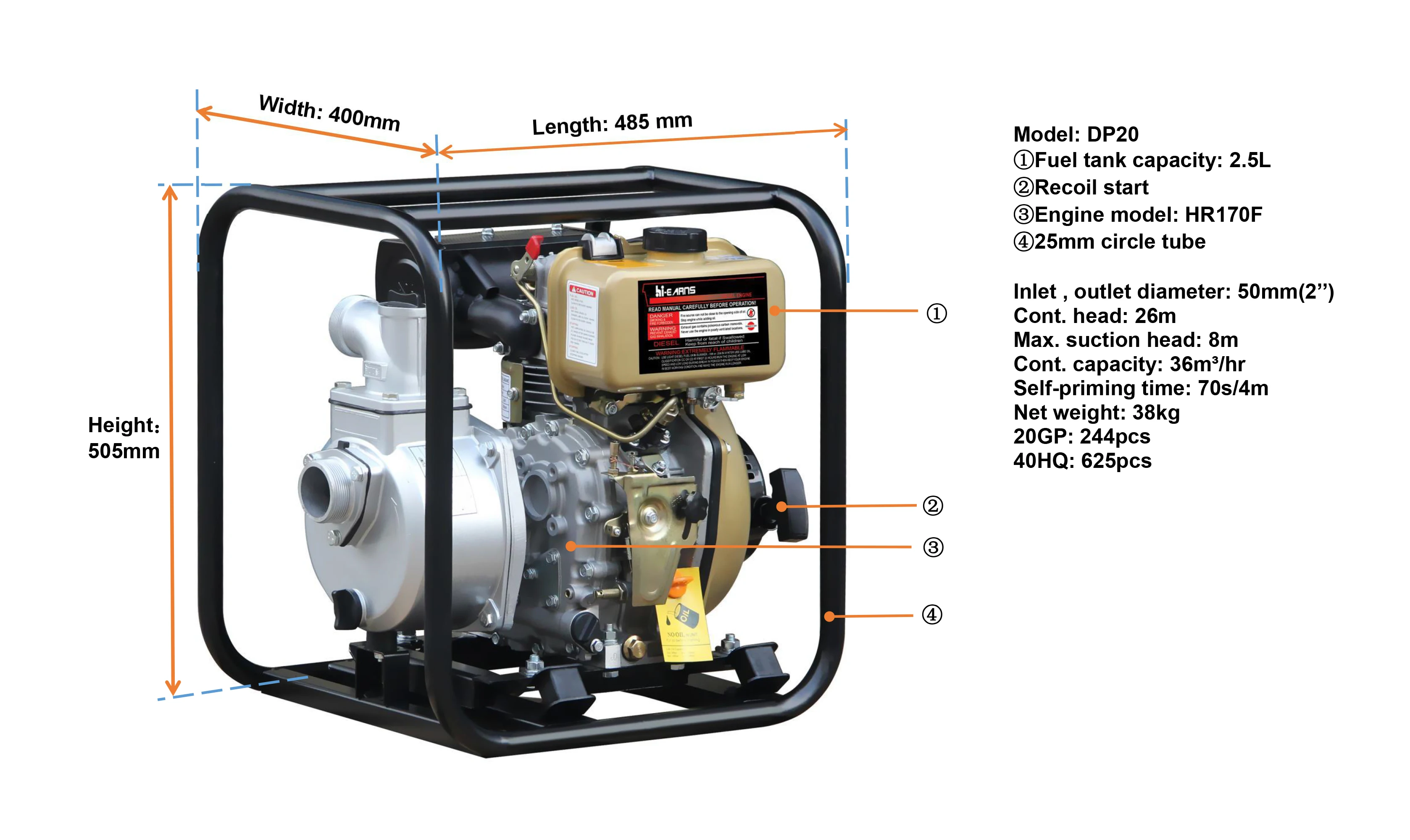 manual start 2 inch water pump engine diesel water pumps