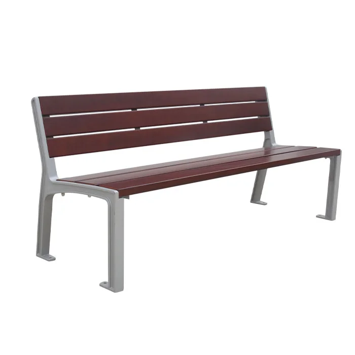 outdoor furnoture recycled plastic wood bench seat public park cast iron wooden bench seating outside garden patio bench chair