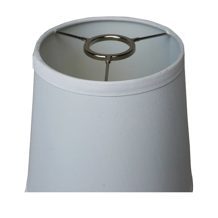 Transparent Silk Plain Round Shape Table Uplight White Lampshade