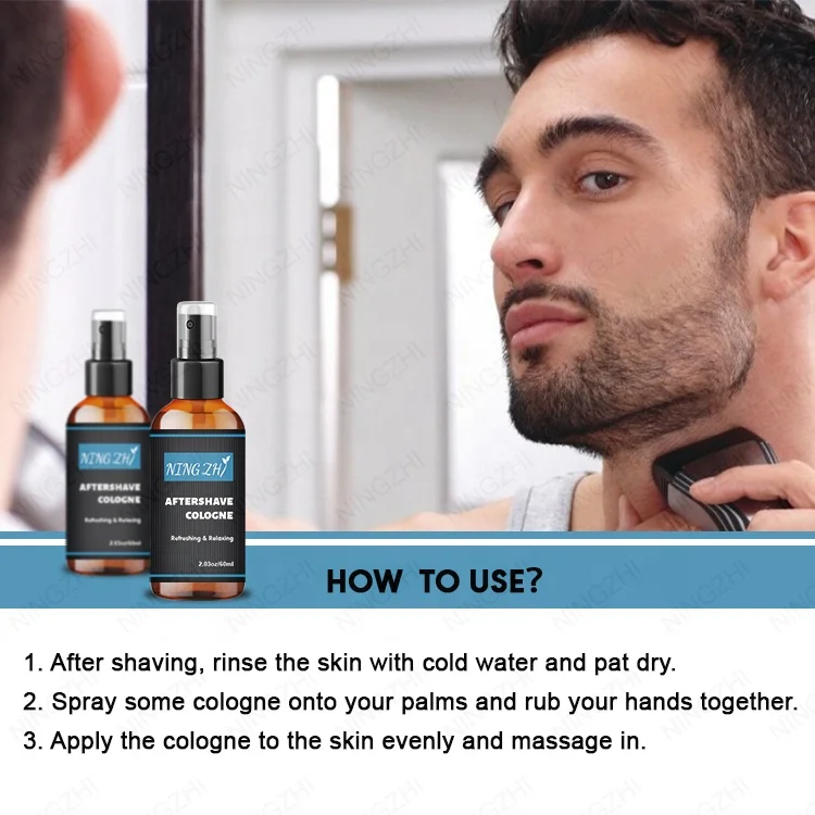 Customize your logo barbershop strongest scent soothing aftershave cologne with alcohol