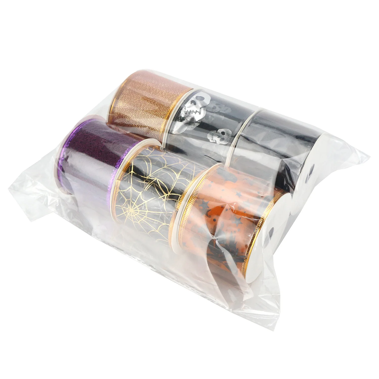 The New Ribbon Gift Wrapping Satin Set Accessories Iron Christmas Halloween Wire Ribbon for Party