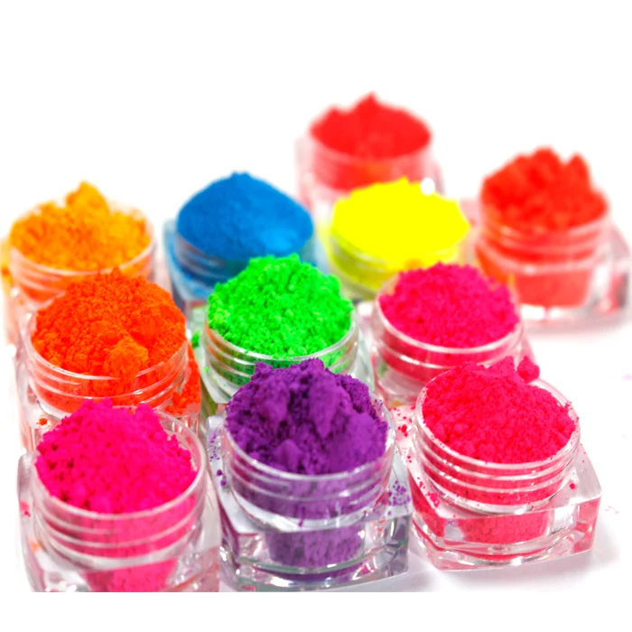 Maxshing Wholesale Colour Neon Pigment Powder Fluorescent Dye for Wax Candle Coating Paint Resin Ink Craft Arts