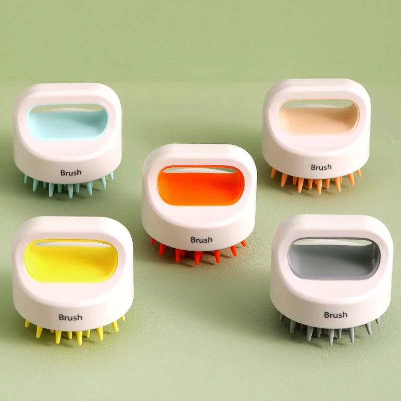 New Design Bathroom Accessories Bubbles Quickly Soft Wet Dry Hair Massage Double Use Shampoo Brush for Men Women Pets