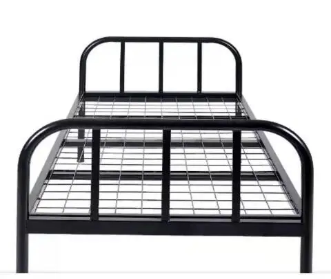 Antique white decorative single metal iron bed