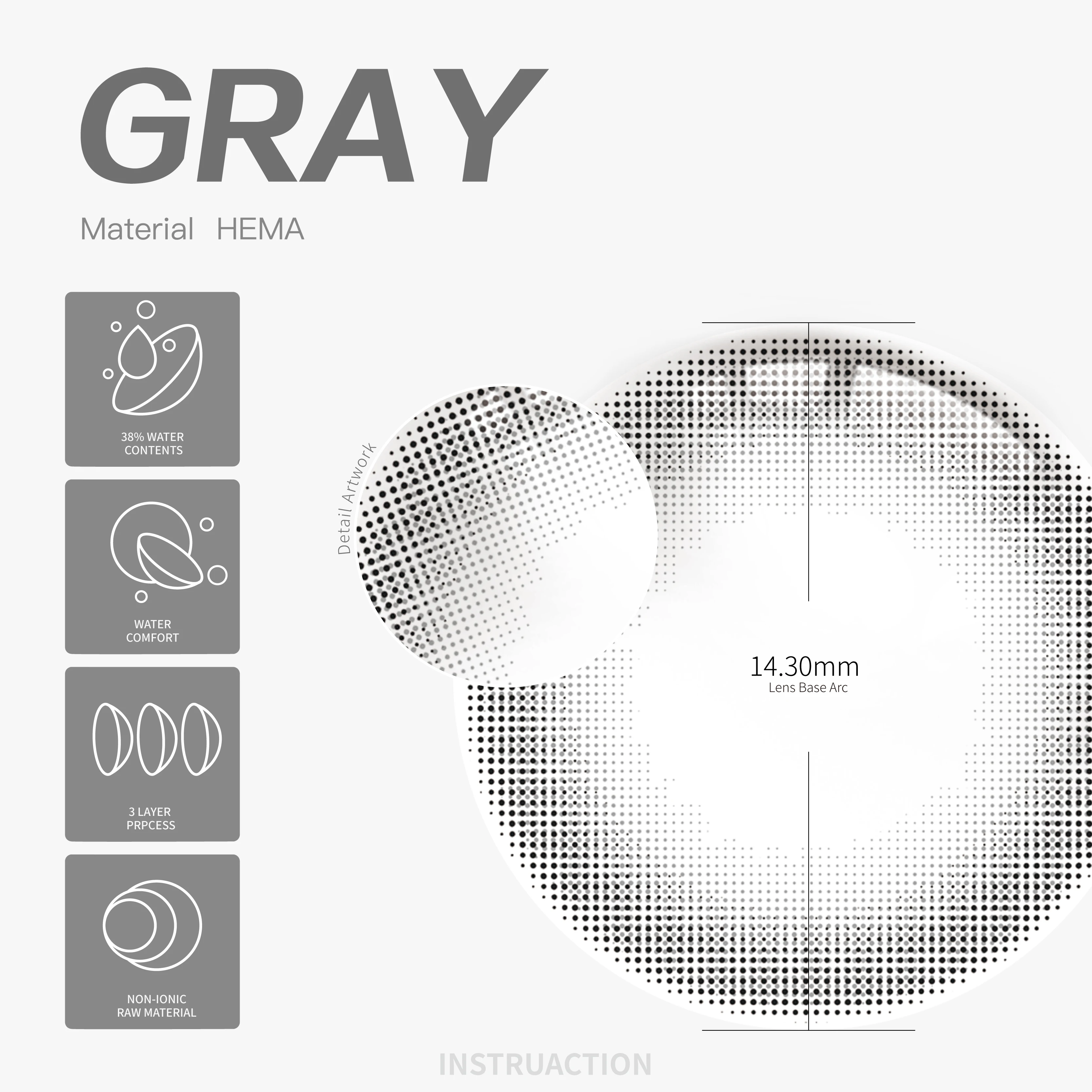 Eyes Myopia  One Pair Color Contact Lens,Beautiful Style 6 Monthly Disposable Colour Lenses Contact//