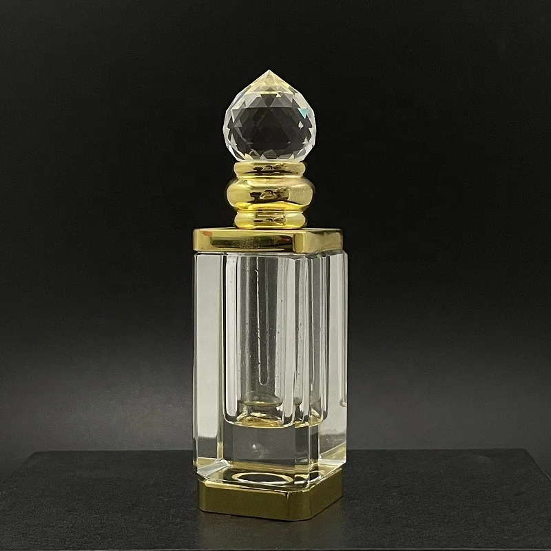 BM square arab essential oil bottle attar crystal bottles styles fancy 6ml 3ml