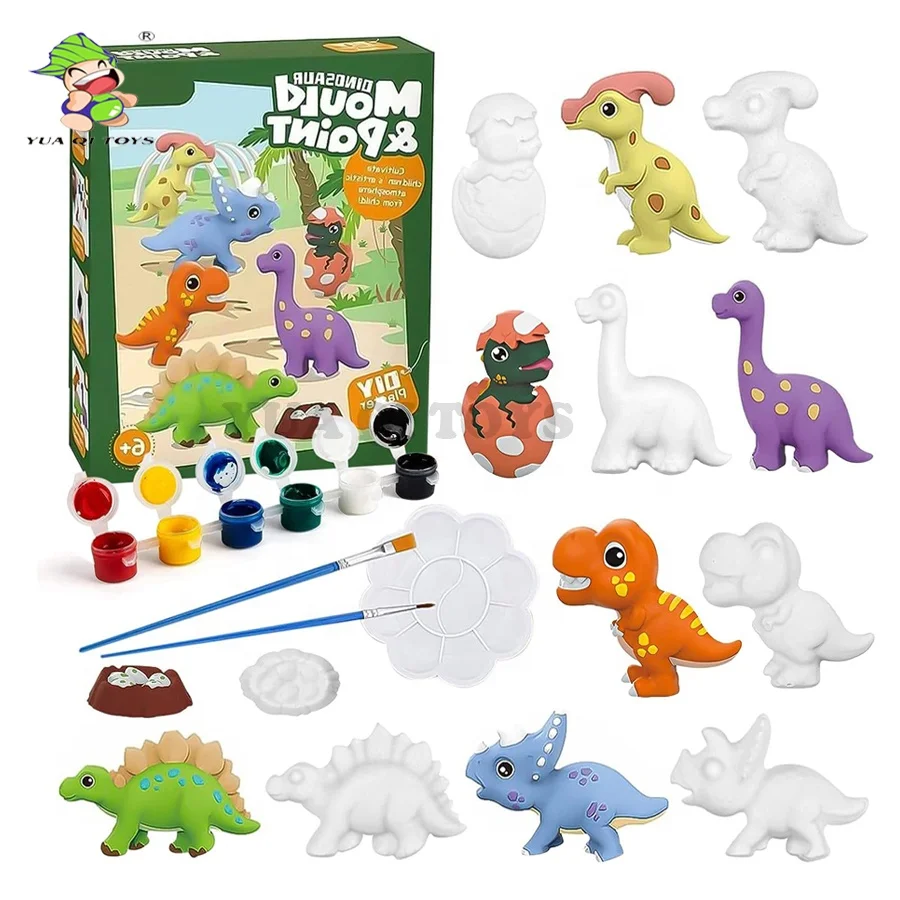 YQ Kids Arts Crafts Set,Dinosaur Toy For Kids, Dinosaur Painting Kit Creativity Arts And Crafts For Kids