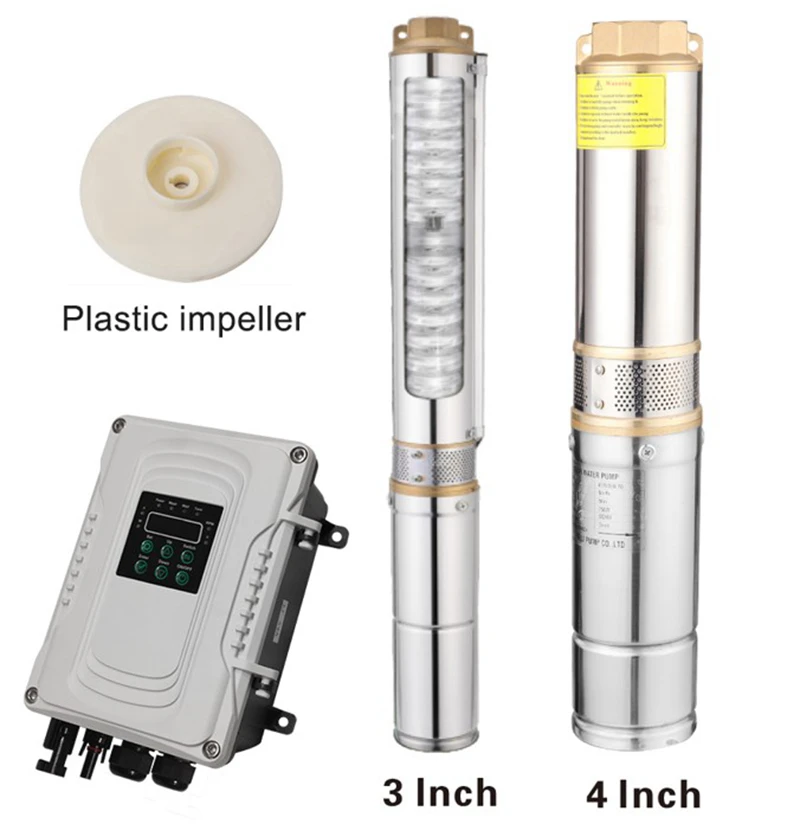 2Hp Solar water pump for deep well solar energy pumping system kits Good Prices DC Agriculture Solar Submersible Water Pumps