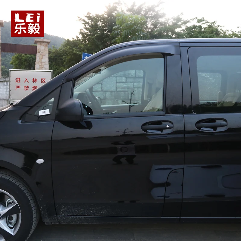 
High quality car accessories Brown transparentsun visor side doors rain shield rain visor for VITO/V-class 2016 2019 