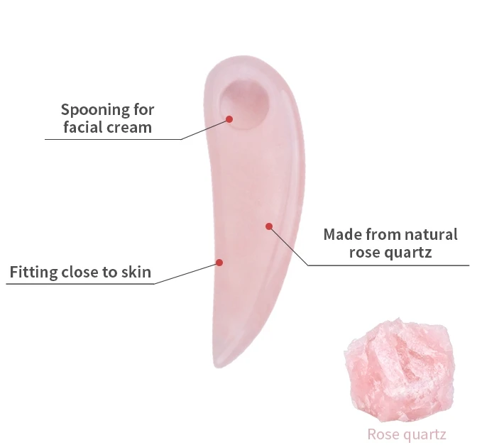 Factory Price Jade Stone Cosmetic Spatula Reduce Fine Wrinkles Natural Jade Eye Cream Spatula Spatula For Cosmetic Product