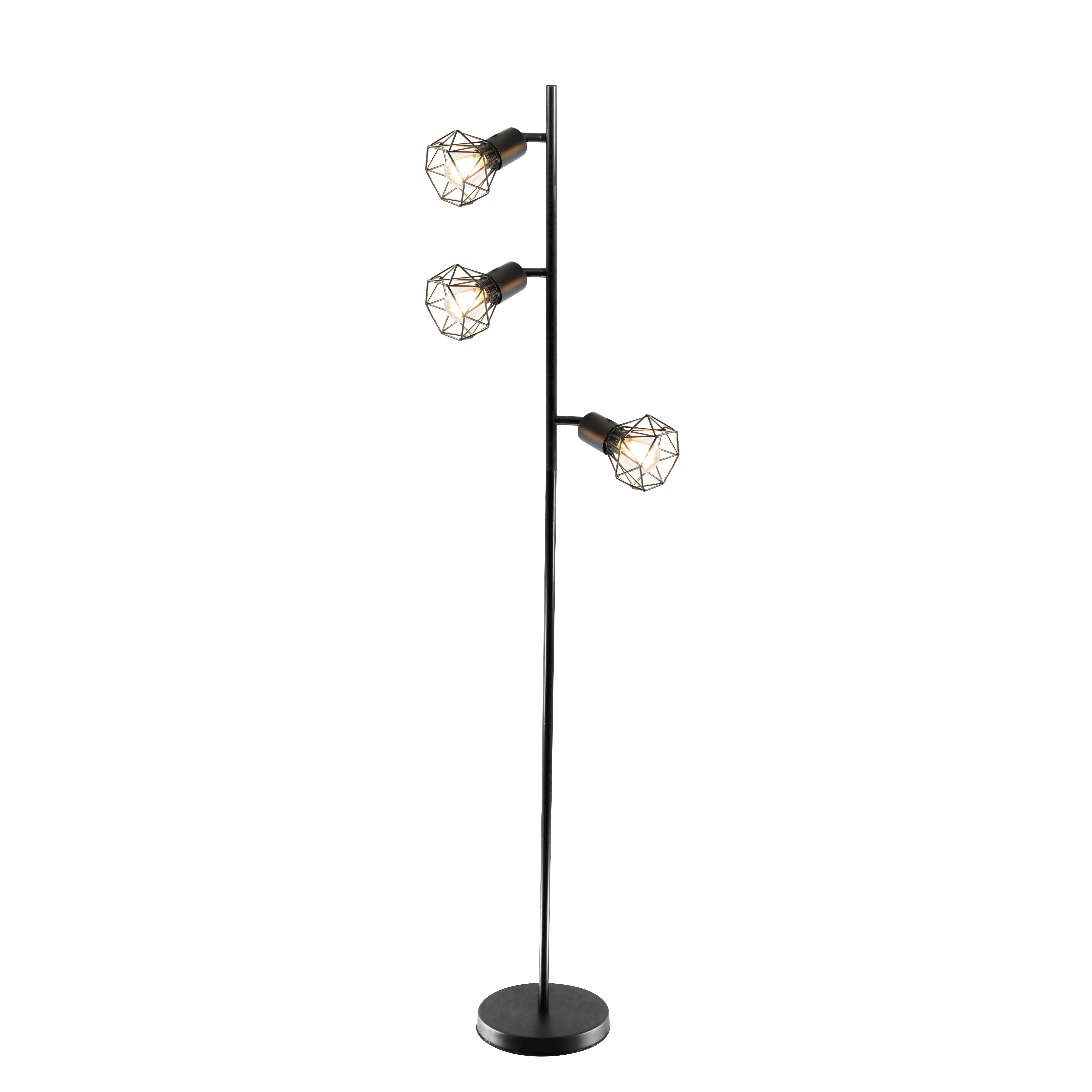 How Bright metal home decorative corner floor lamp black color E14 Led adjustable standing floor lamp