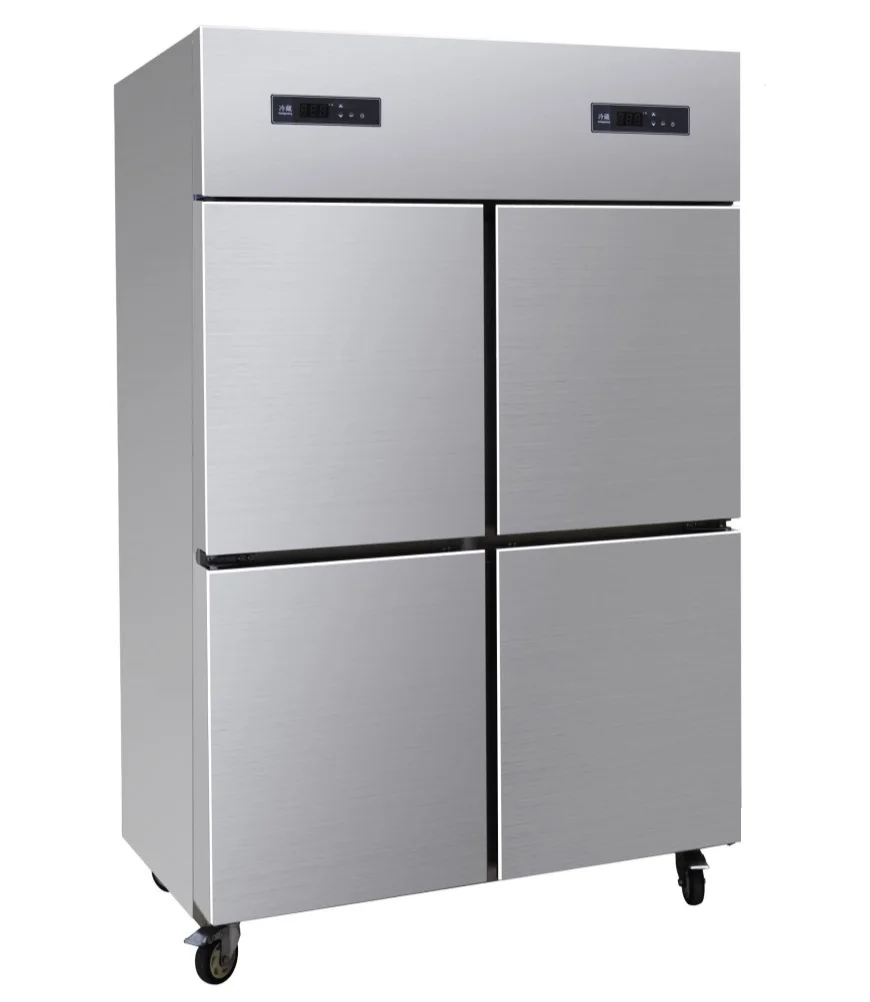 economic cheap price 4 doors commercial freezer upright kitchen direct cooling frozen refrigerator SLLZ4-840